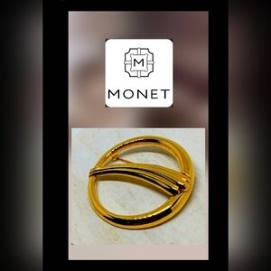 Monet Modern Goldtone Pin/ Brooch